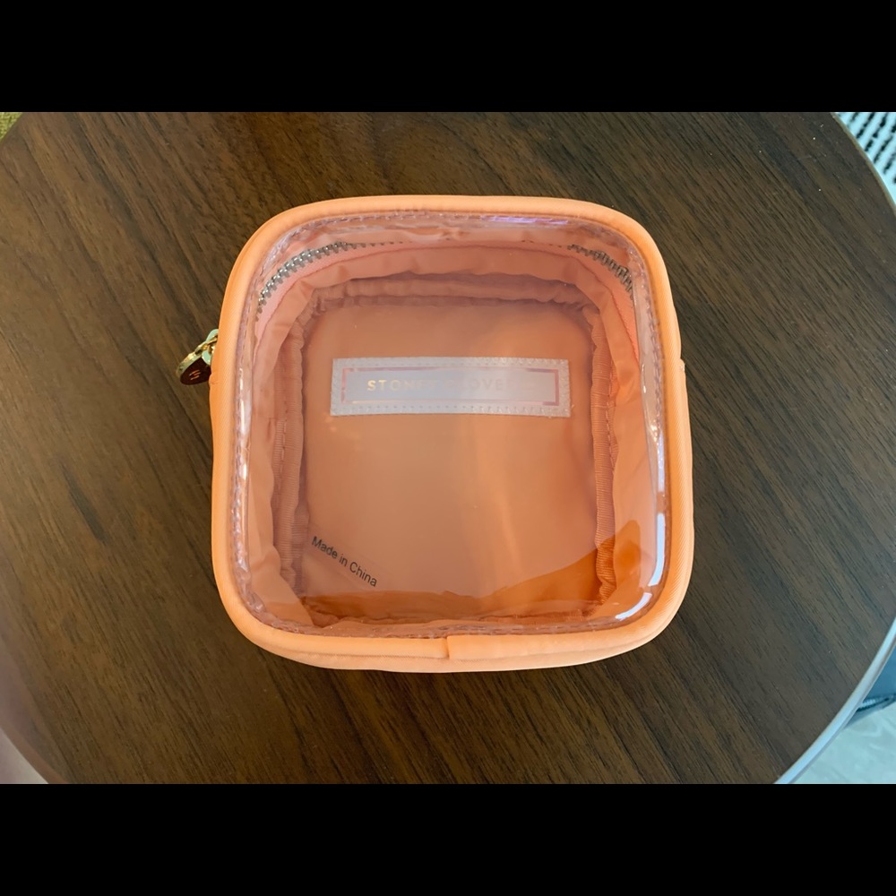 Stoney clover lane peach clear front mini pouch